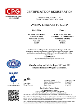 Quality certificate