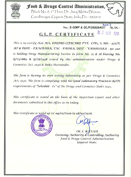 Quality certificate